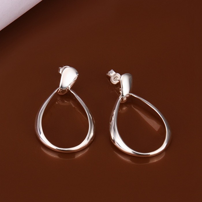 SE352 Silver Jewelry Waterdrop Dangle Earrings For Women