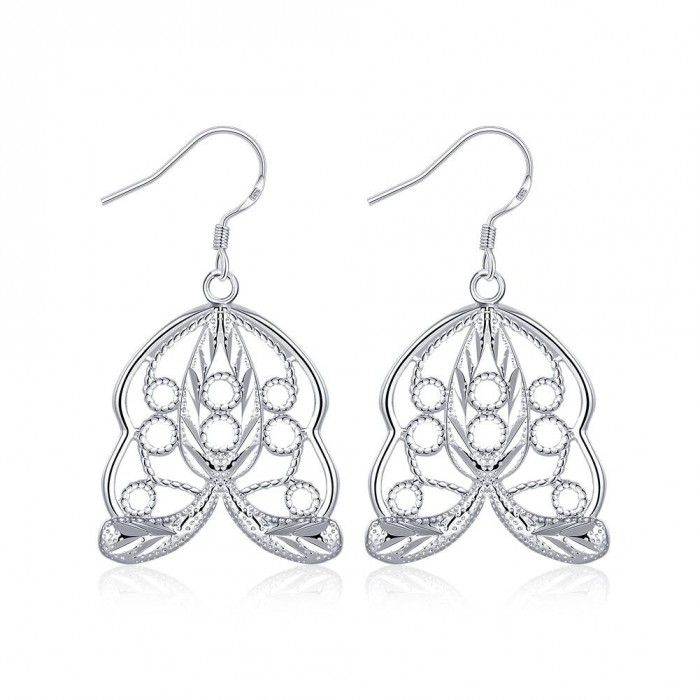 SE680 Silver Jewelry Geometry Dangle Earrings For Women