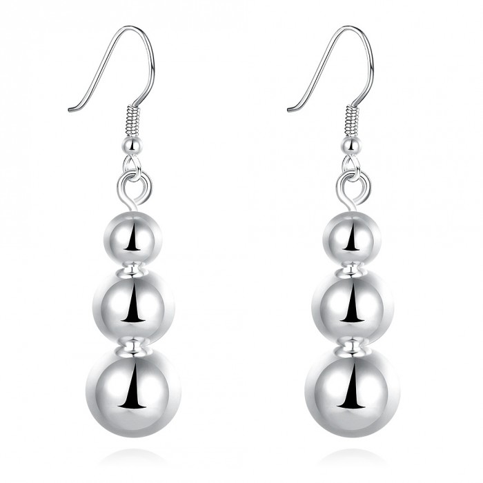 SE699 Silver Jewelry Balls Dangle Earrings For Women