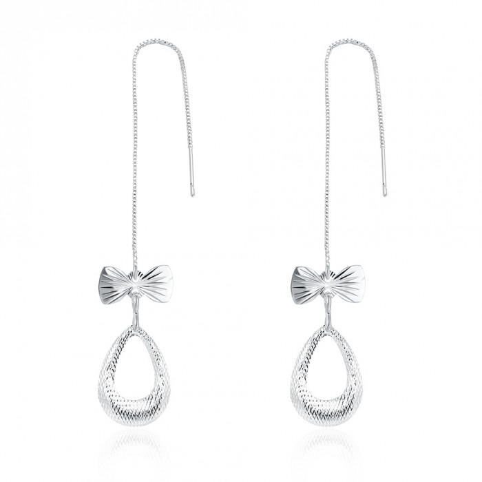 SE894 Silver Jewelry Waterdrop Dangle Earrings For Women