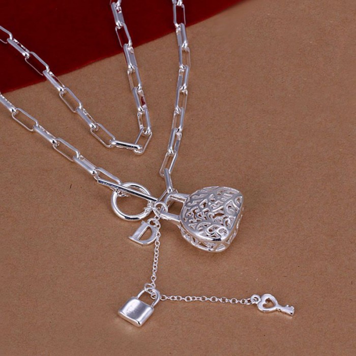 SN044 Fashion Silver Jewelry Bag Pendants Necklace For Women