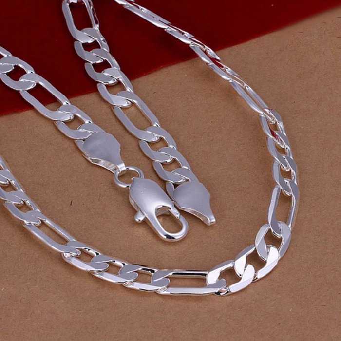 SN051-20 Fashion Silver Men Jewelry 10MM 20inch Chain Necklace