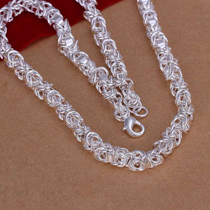 SN061 Hot Silver Jewelry Dragon Chain Necklace For Women Men