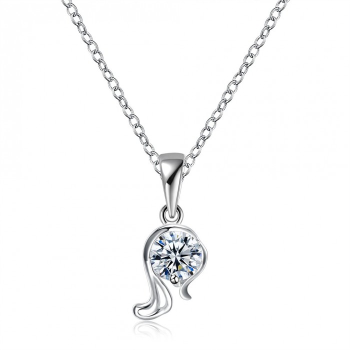 SN1009 Fashion Silver Jewelry Crystal Virgo Pendants Necklace 