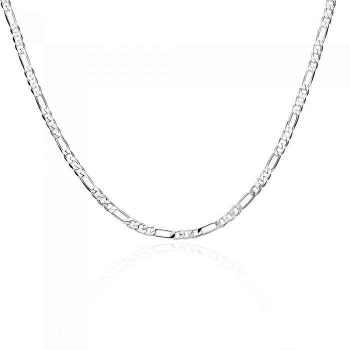 SN102 Hot Silver Men Jewelry 4MM 16-30inch Chain Necklace Women