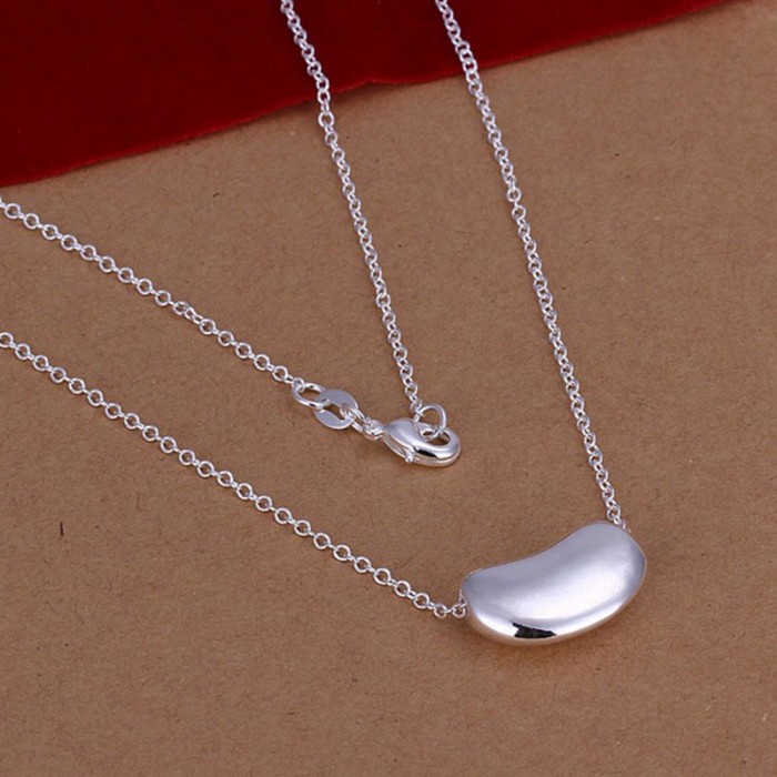 SN108 Hot Silver Jewelry Chain Pea Pendants Necklace For Women