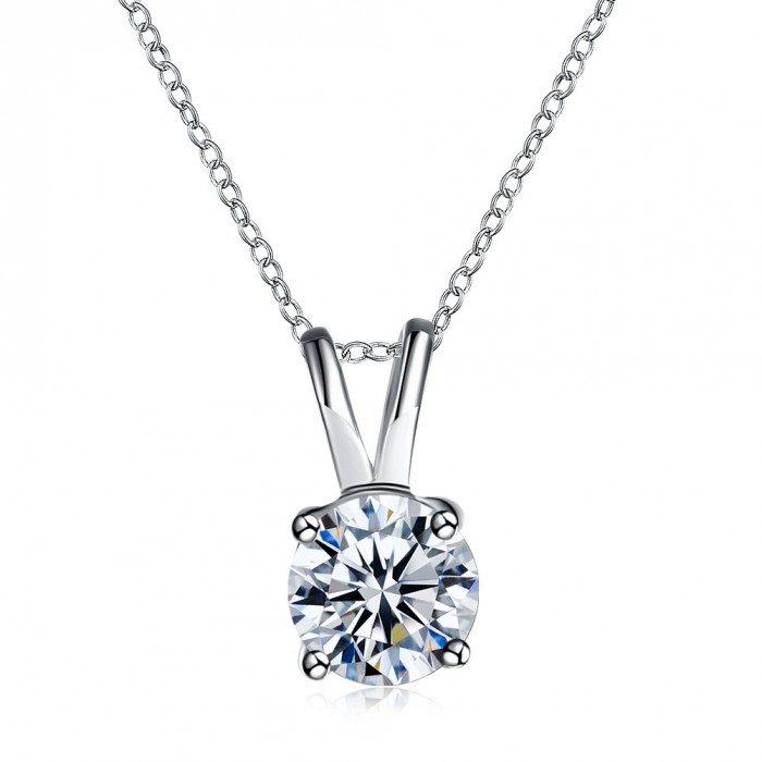 SN1140 Fashion Silver Jewelry Crystal Cute Pendants Necklace 