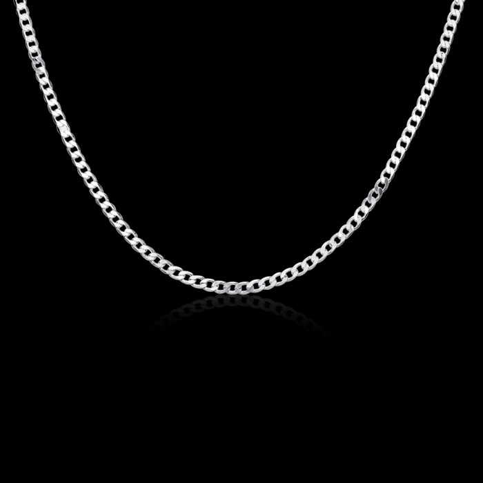 Men's Squared Silver Chain – Nialaya Jewelry