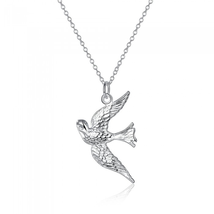 SN151 Fashion Silver Jewelry Bird Pendants Necklace For Women