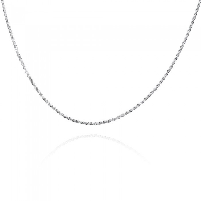 SN226 Hot Silver Women Jewelry 2mm Rope Chain Necklace 16-24inch