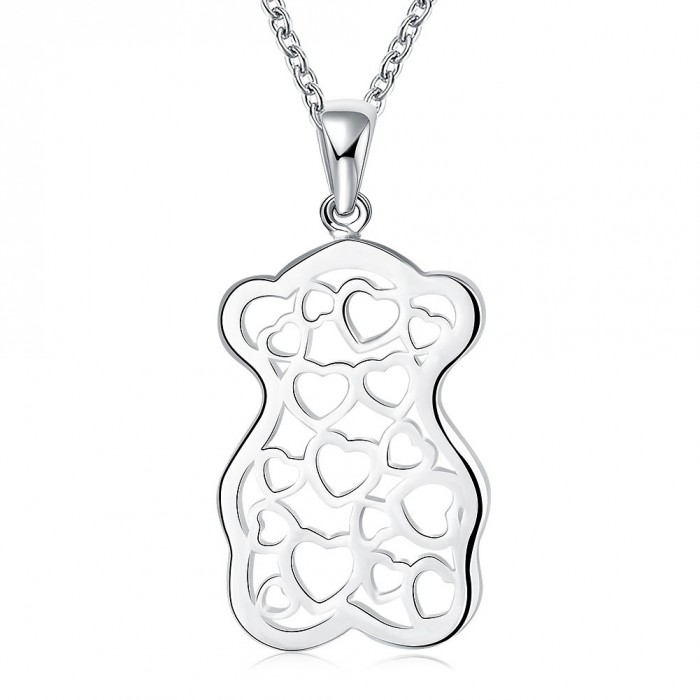 SN770 Fashion Silver Jewelry Heart Pendants Necklace For Women