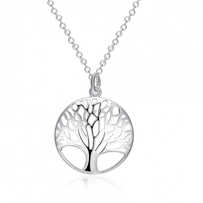SN802 Fashion Silver Jewelry Tree Pendants Necklace For Women