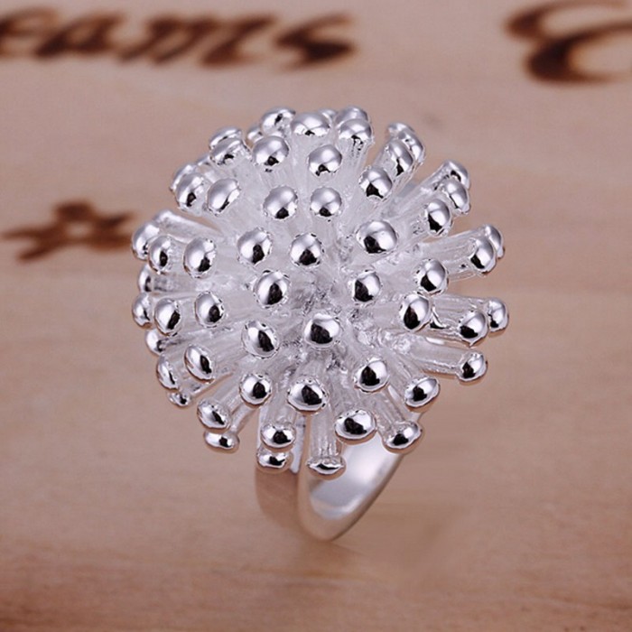 SR001 Fashion Silver Jewelry Firework Rings For Women