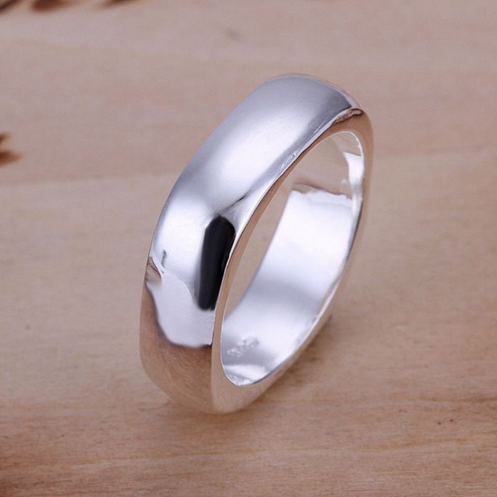 SR004 Fashion Silver Jewelry Square Rings Men Women