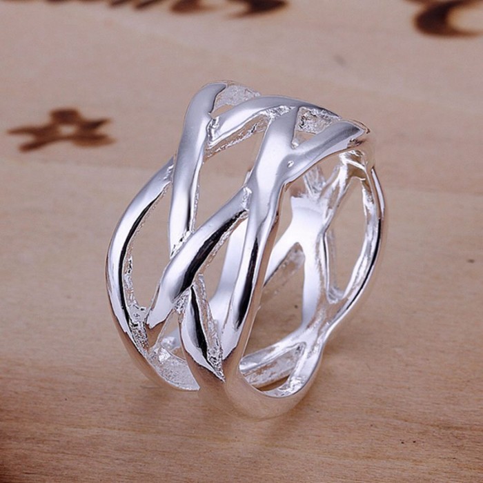 SR010 Fashion Silver Jewelry Cross Rings Men Women