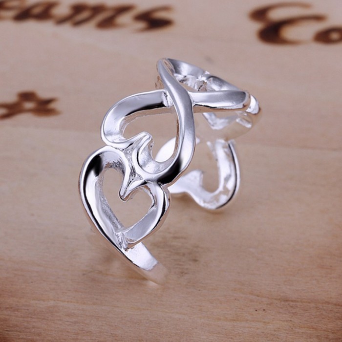SR091 Fashion Silver Jewelry 3-8 Rings For Women