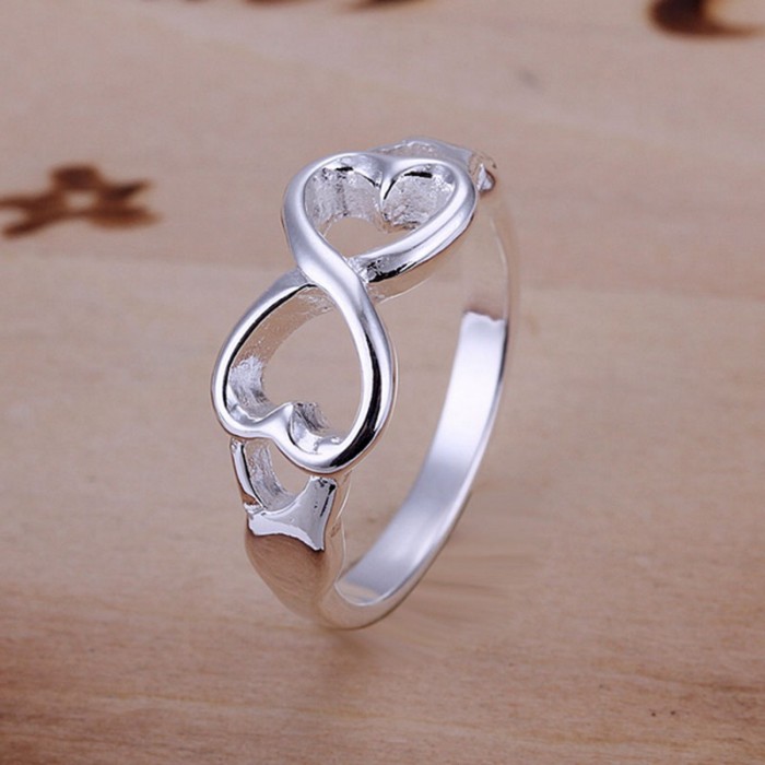 SR092 Fashion Silver Jewelry 8 Rings For Women