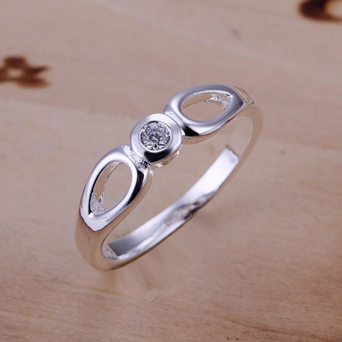 SR104 Fashion Silver Jewelry Crystal Wedding Rings For Women