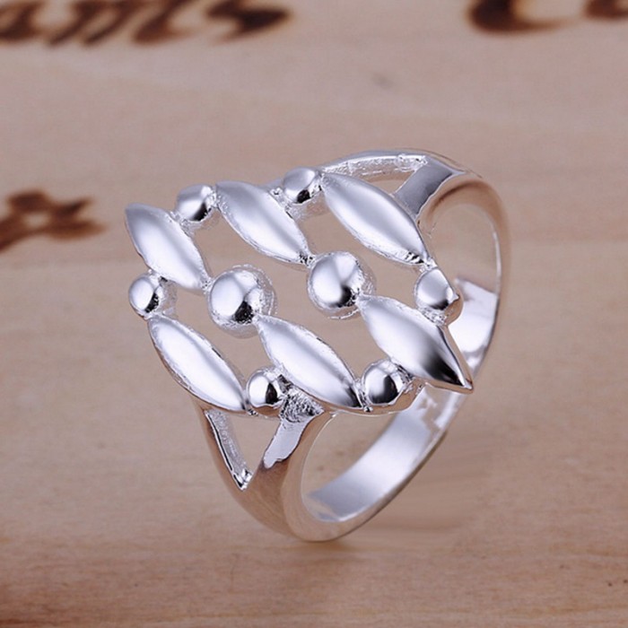 SR120 Fashion Silver Jewelry Leaf Rings For Women
