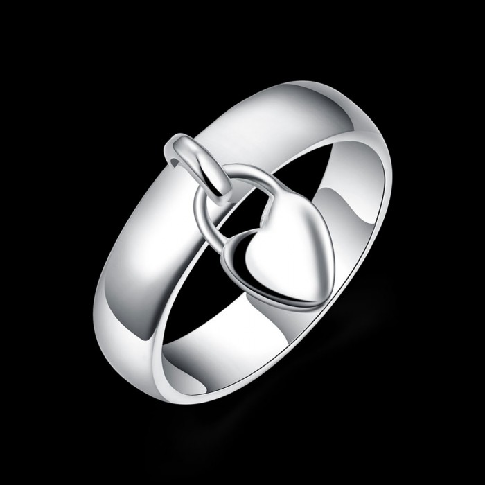 SR133 Fashion Silver Jewelry Heart Rings For Women