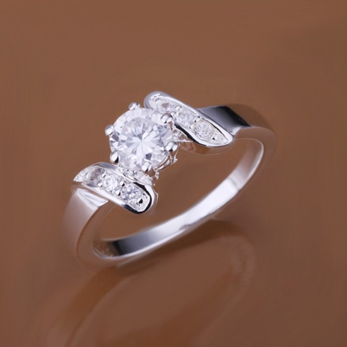 SR155 Fashion Silver Jewelry Crystal Beauty Rings For Women