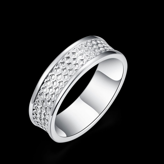 SR170 Fashion Silver Jewelry Circle Rings For Men Women