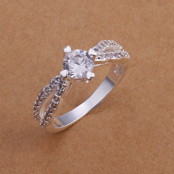 SR173 Fashion Silver Jewelry Crystal Wedding Rings For Women