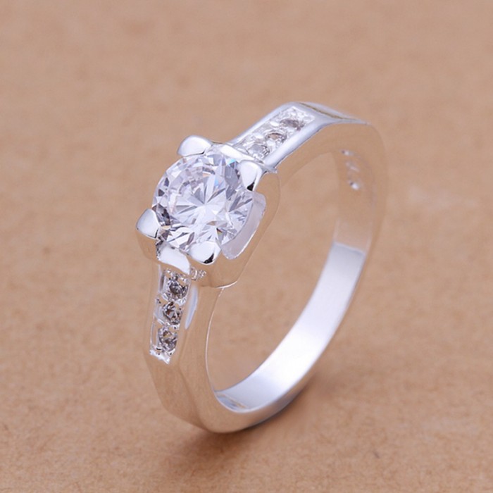 SR180 Fashion Silver Jewelry Crystal Cute Rings For Women