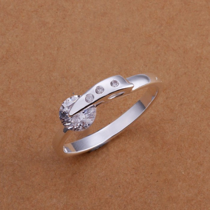 SR182 Fashion Silver Jewelry Crystal Beauty Rings For Women