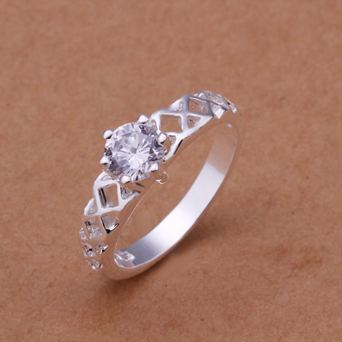SR197 Fashion Silver Jewelry Crystal Beauty Rings For Women