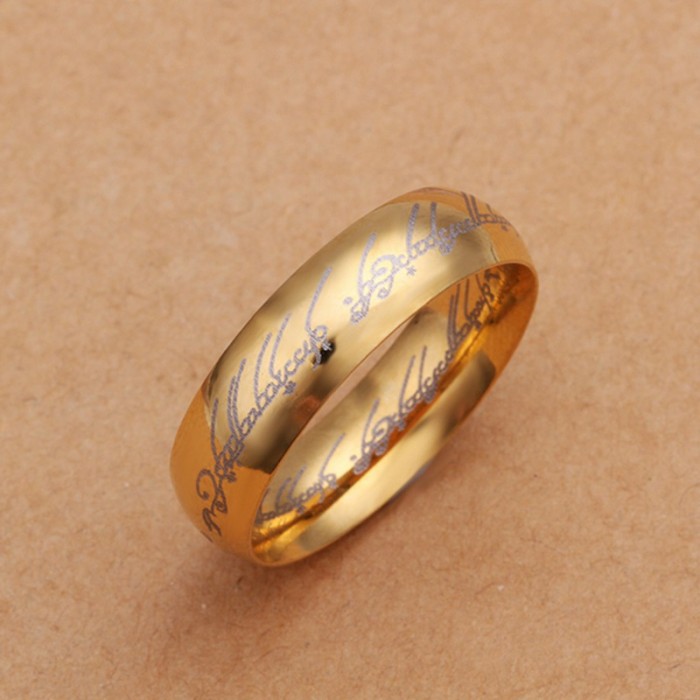 SR225 Fashion Silver Jewelry Gold Word Rings For Men