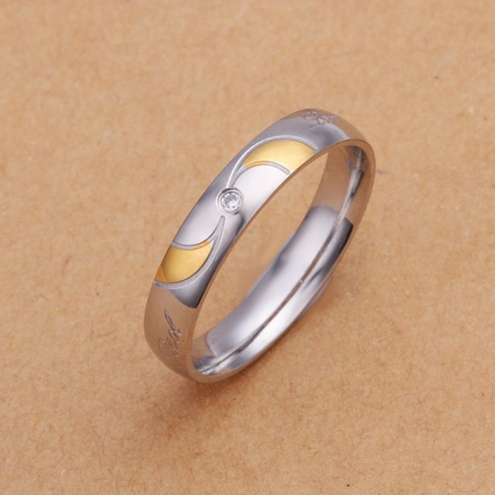 SR226 Fashion Silver Jewelry Crystal Gold Rings For Women