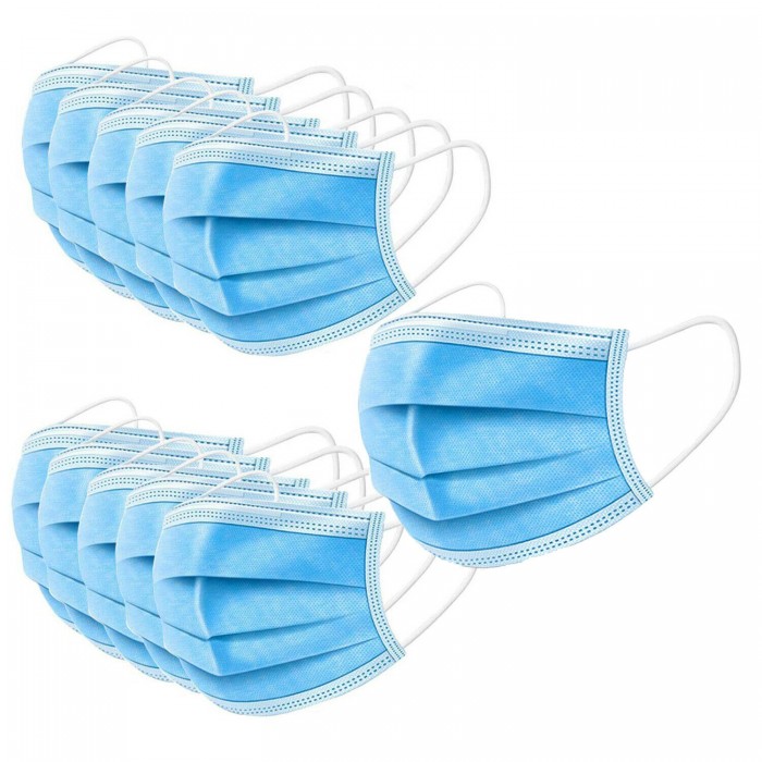 50Pcs Disposable Face Mask 3Ply Hygiene Masks with Elastic Ear Loops