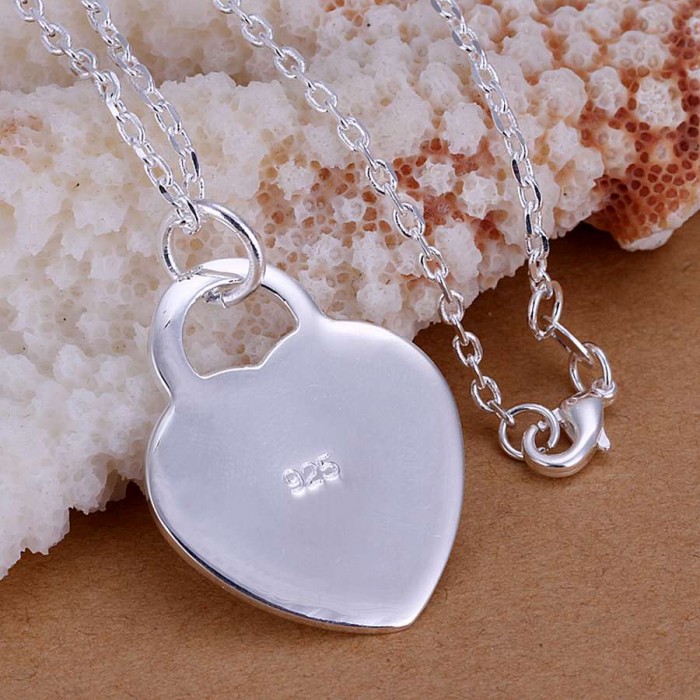SP138-2 Fashion Silver Jewelry Heart Chain Pendant Necklace