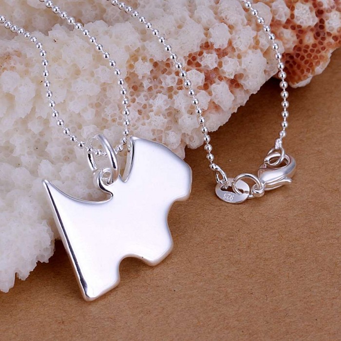 SP139-2 Fashion Silver Jewelry Dog Tag Chain Pendant Necklace