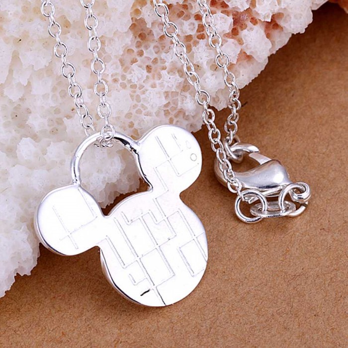 SP159 Fashion Silver Jewelry Cartoon Chain Pendant Necklace