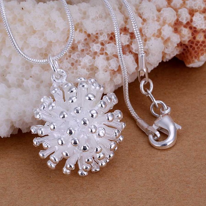 SP178 Fashion Silver Jewelry Firework Chain Pendant Necklace