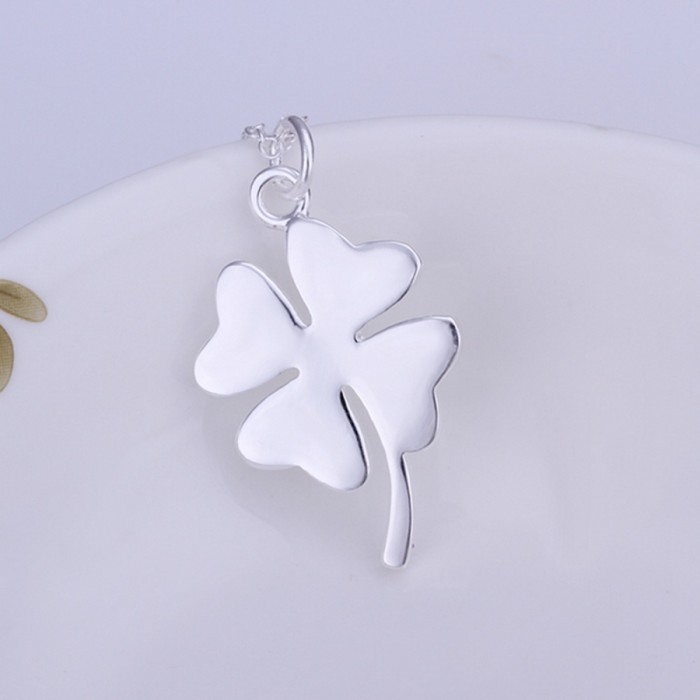 SP246 Fashion Silver Jewelry Flower Chain Pendant Necklace